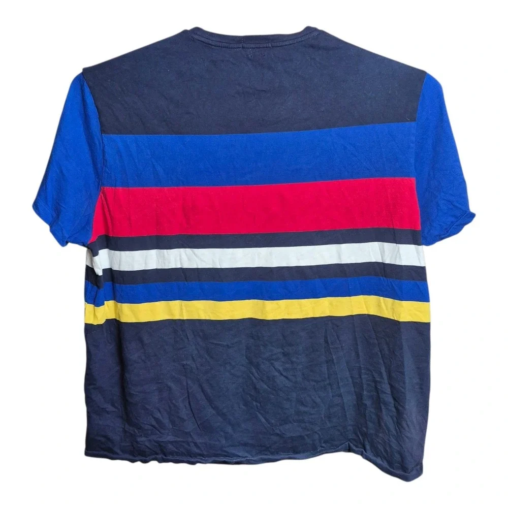Polo Ralph Lauren Mens XXL Stripe Crest Tee Classic‎ Fit Multicolor Nautical